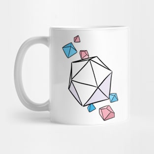 Trans Pride Colors Dice Mug